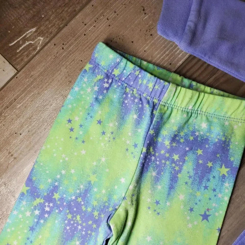 NWT Kidgets Unicorn Baby Girls Sweatshirt Tie Side & Leggings 2 Piece Set Sz 12m